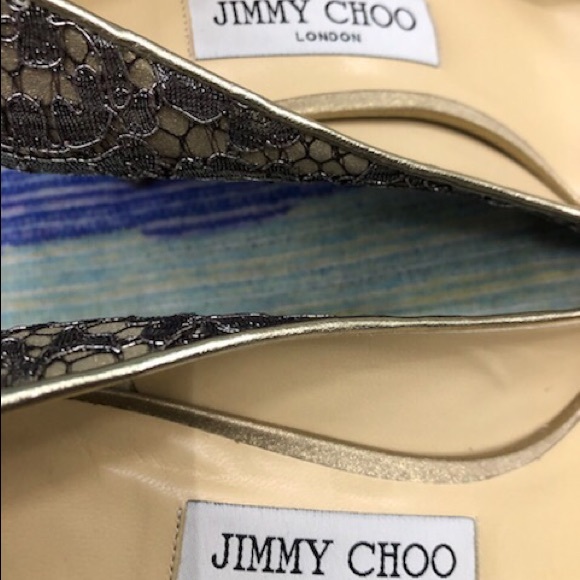 new jimmy choo silver romy 60 lace pumps - Picture 6 of 14